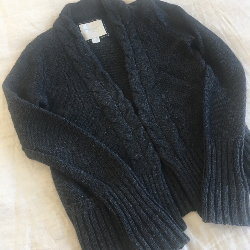 Grey American Eagle Cardigan